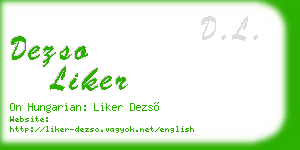 dezso liker business card